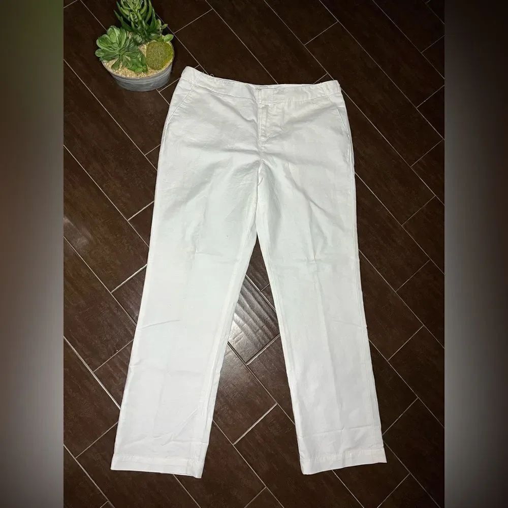 Coldwater Creek white Natural Fit bootcut pants Sz 16